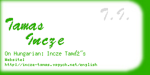 tamas incze business card